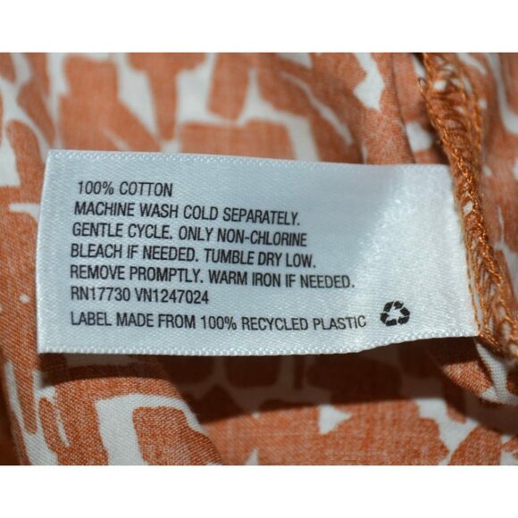 Ava & Viv Womens Burnt Orange Balloon Short Sleeve Pleated Blouse Plus Size 3X - Picture 9 of 10